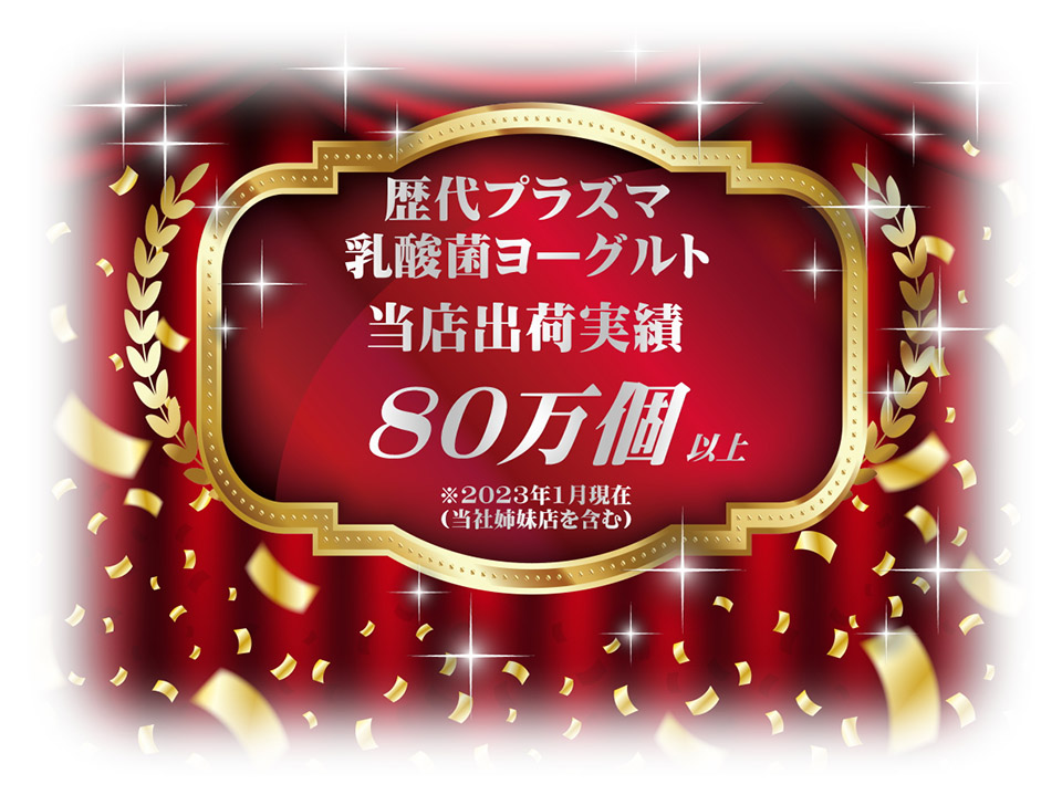 歴代プラズマ乳酸ヨーグルト出荷実績