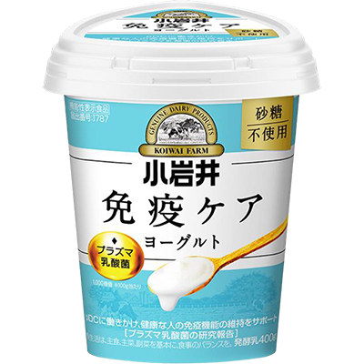 KOIWAI 小岩井乳業 免疫ケアヨーグルト（プラズマ乳酸菌ヨーグルト）【砂糖不使用】容量400g
